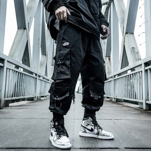 Cyberpunk cargo pants black - Cyberpunk Clothing