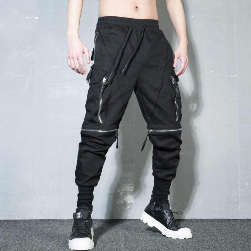 Cyberpunk pants with zippers