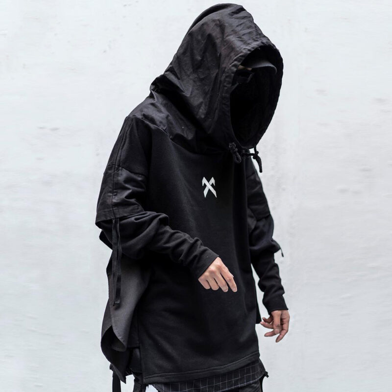 Cyberpunk techwear hoodie