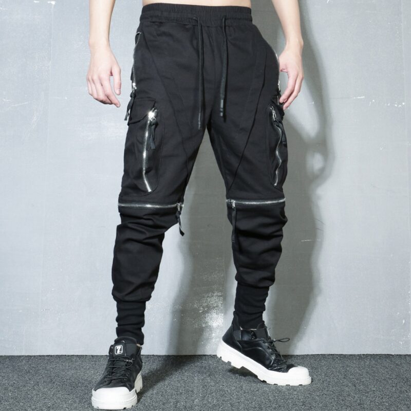 Cyberpunk pants with zippers