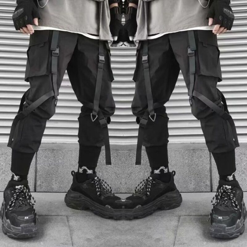 Cyberpunk strap pants